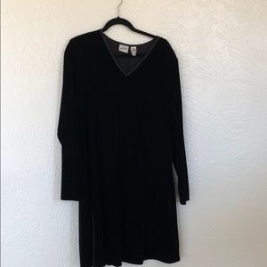 Vintage black velvet skater dress
